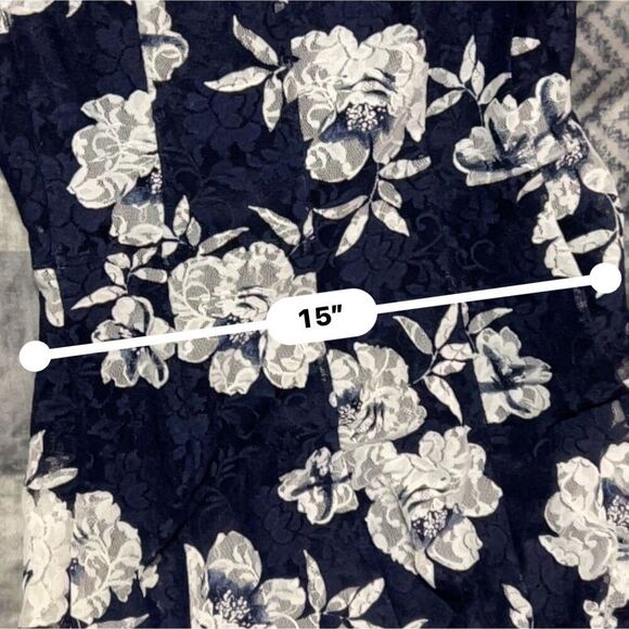 Jessica Howard Floral Dress, Women's Size 10, Navy Blue, Fit & Flare - Picture 9 of 9